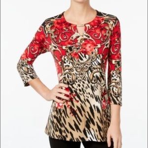 JM Collection Keyhole Tunic